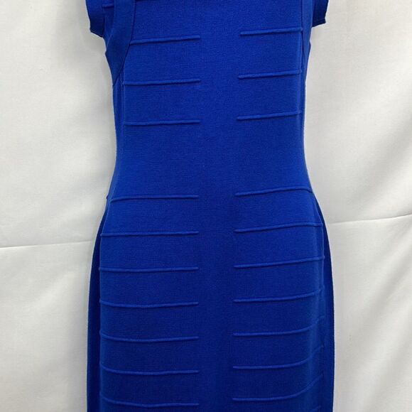 Nicki Minaj Royal blue midi sweater dress size large EUC - Picture 3 of 13